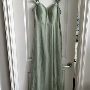 Azazie Sage Green Bridesmaid Maxi Dress